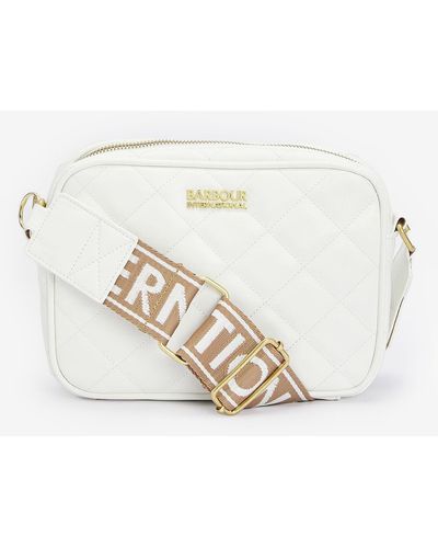 Barbour International Sloane Quilted Crossbody Bag - White
