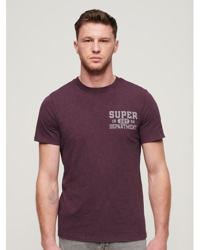 Superdry Athletic University Graphic T-shirt - Purple