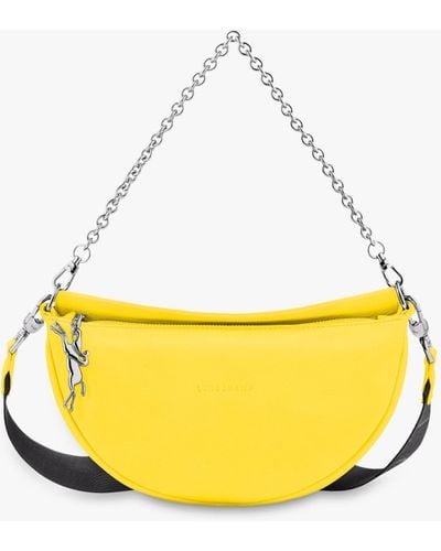 Longchamp Smile Half Moon Cross Body Bag - Yellow