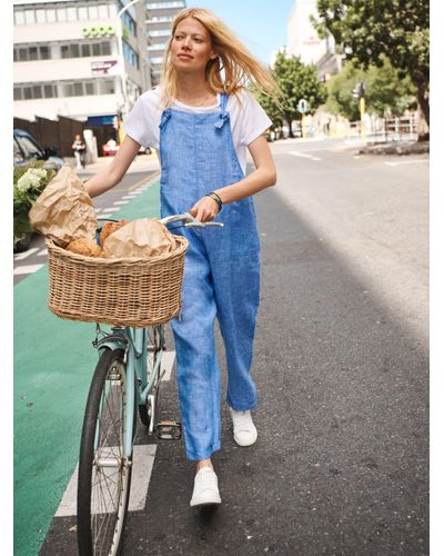 Nrby Carrie Linen Dungarees - Blue