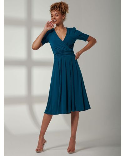 Jolie Moi Bianca Jersey Midi Dress - Blue