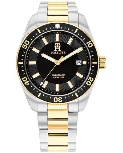 Tommy Hilfiger Automatic Date Bracelet Strap Watch - Black