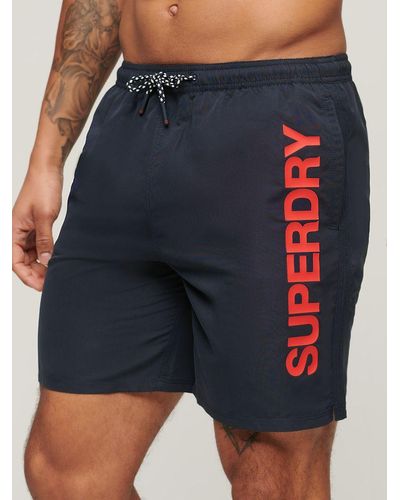 Superdry Sport Graphic 17" Swim Shorts - Blue