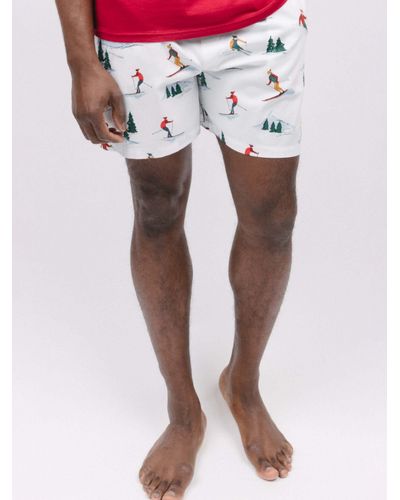 Cyberjammies Whistler Ski Print Pyjama Shorts - White