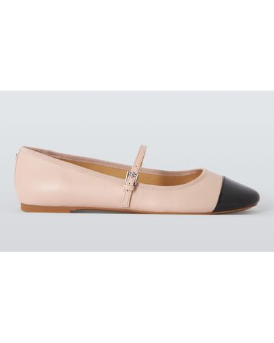 Michael Kors Michael Mae Colour Block Leather Ballet Court Shoes - Pink