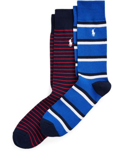 Ralph Lauren Americana Crew Socks - Blue
