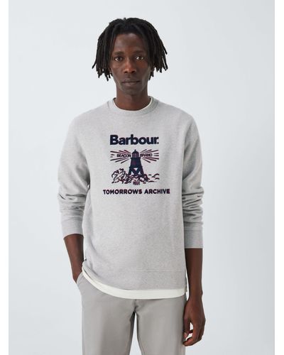 Barbour Tomorrow's Archive Sweat Crew Jumper - Grey