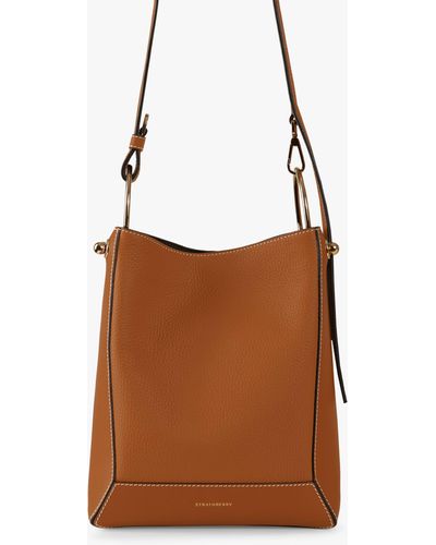 Lana Midi Bucket Bag - Tan with Vanilla Stitch