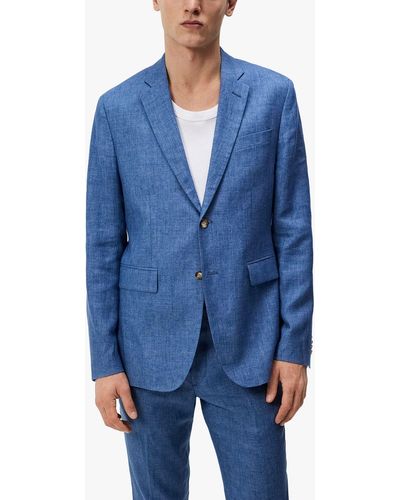 J.Lindeberg Hopper Super Linen Blazer - Blue