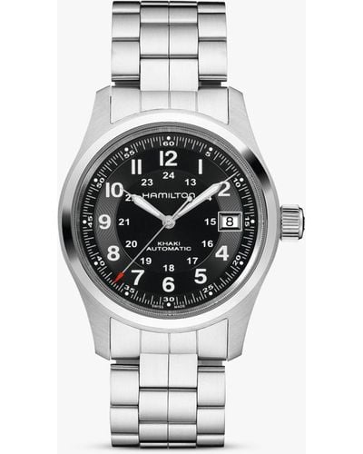 Hamilton H70455133 Khaki Field Automatic Date Bracelet Strap Watch - White