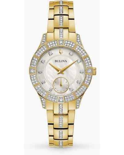 Bulova 98l283 Phantom Crystal Diamond Bracelet Strap Watch - Metallic