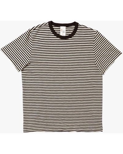Nudie Jeans Roy Slub Stripe T-shirt - Grey