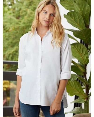 Isabella Oliver Essentials Organic Cotton Maternity Shirt - Green