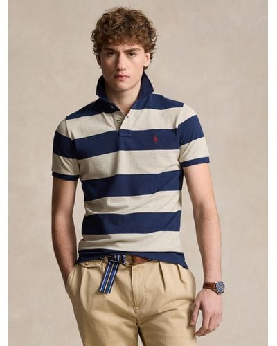 Ralph Lauren Striped Polo Shirt - Blue