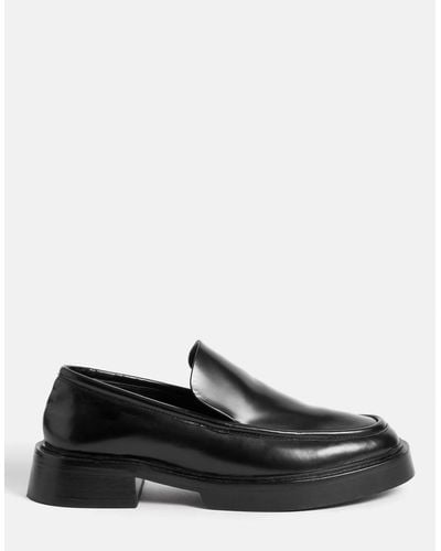 Jigsaw Wickham Leather Loafers - Black