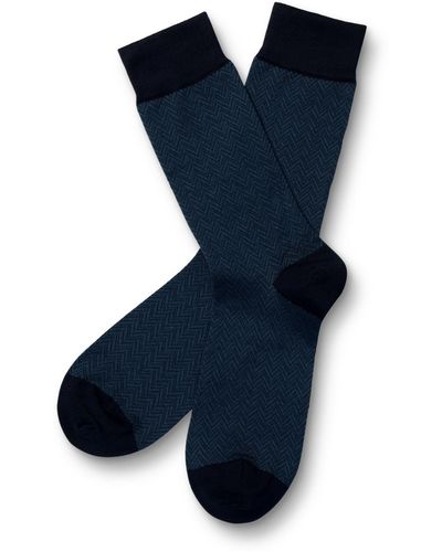Charles Tyrwhitt Chevron Socks - Blue
