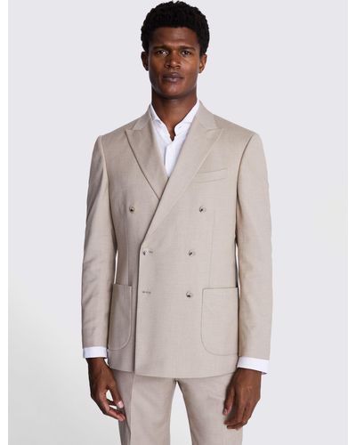 Moss Recycled Tailored Fit Suit Jacket - Natural