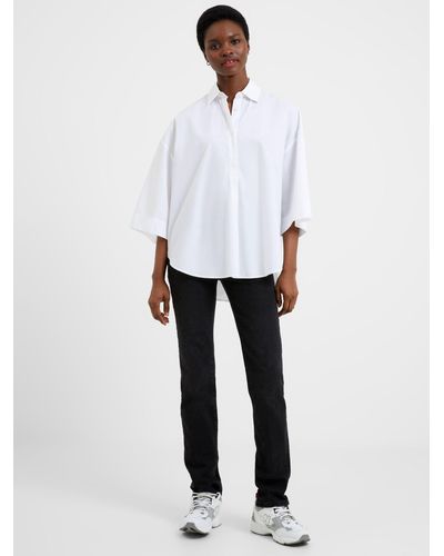 French Connection Rhodes Poplin Blouse - White