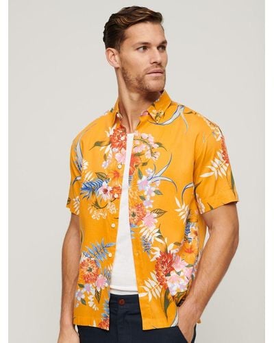 Superdry Hawaiian Shirt - Orange