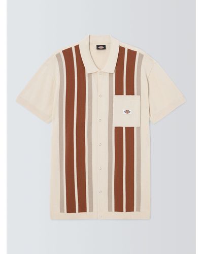 Dickies Fieldale Colour Block Stripe Polo Shirt - White