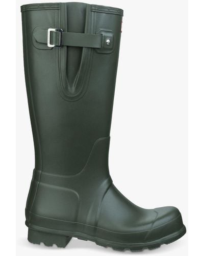 HUNTER Original Tall Side Adjustable Wellington Boots - Green
