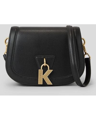 Karl Lagerfeld K/lock Medium Crossbody Bag - Black