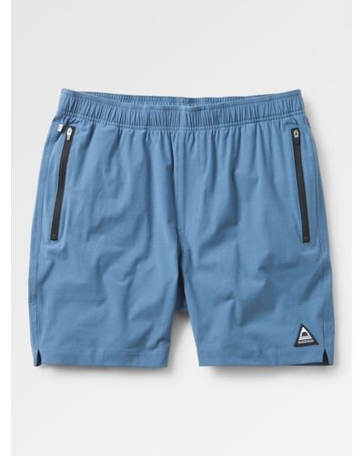 Passenger Traveller Organic Cotton Blend 18" Swim Shorts - Blue