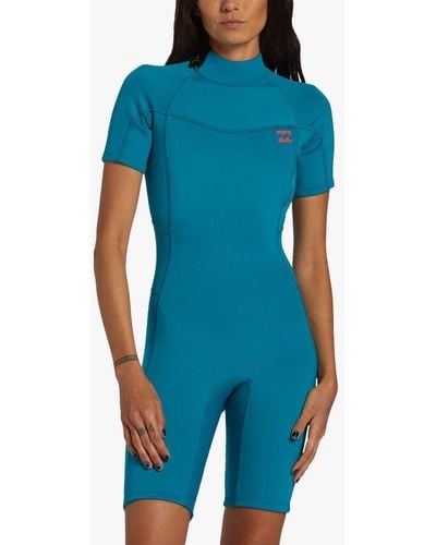 Billabong 202 Foil Fl Short Sleeve Spring Wetsuit - Blue