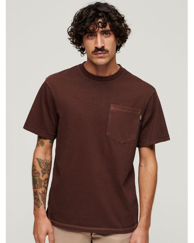 Superdry Contrast Stitch T-shirt - Brown