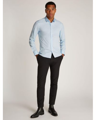 Calvin Klein Slim Poplin Stretch Shirt - White