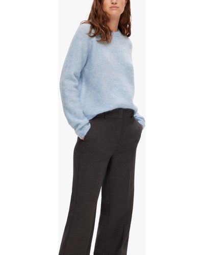 SELECTED Wool Blend Knitted Jumper - Blue