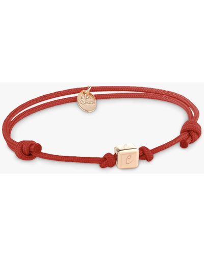 Merci Maman Personalised Dice Braided Bracelet - Red