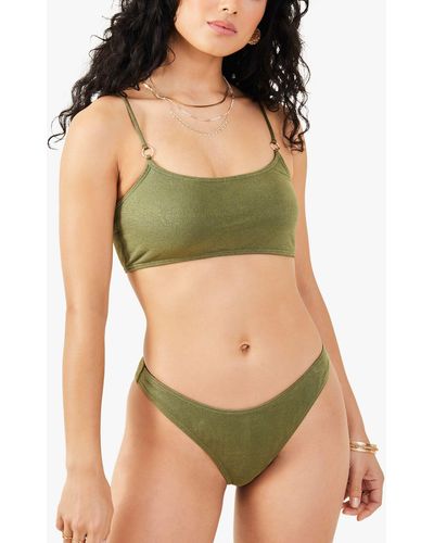 Accessorize Shimmer Bikini Top - Green