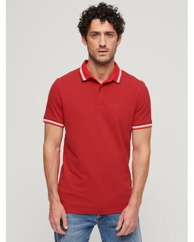 Superdry Sportswear Tipped Polo Shirt - Red