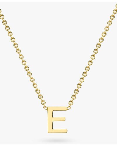 Ib&b 9ct Yellow Gold Initial Necklace - Metallic