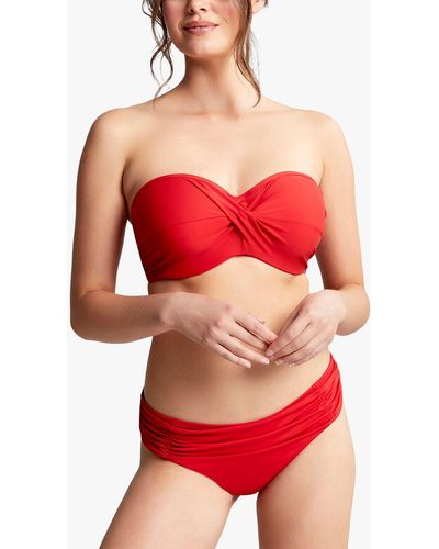 Panache Anya Riva Twist Bandeau Bikini Top - Red