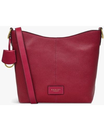 Radley Southwark Lane Leather Small Zip Top Crossbody Bag - Red