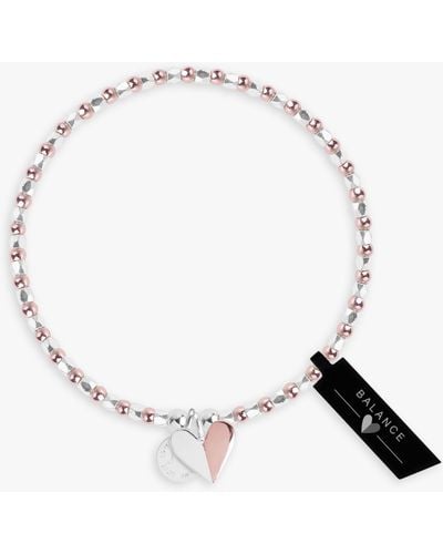 Joma Jewellery Beaded Heart Bracelet - White