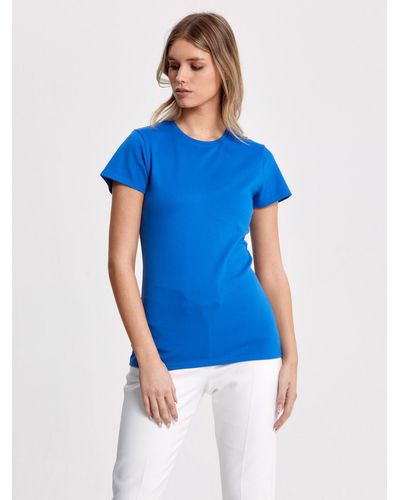 Helen Mcalinden Lori Stretch Jersey T-shirt - Blue