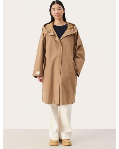 Part Two Emmy Hooded Relaxed Fit Coat - Natural