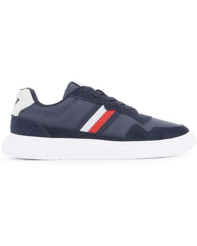 Tommy Hilfiger Leather Th Trainers - Blue