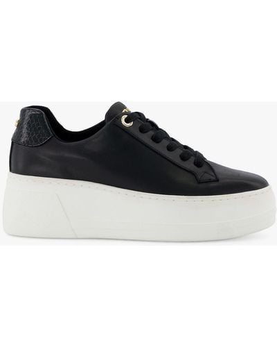 Dune Episode Leather Flatform Low-top Trainers - Black