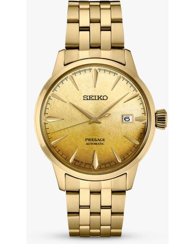 Seiko Srpk46j1 Beer Julep Presage Cocktail Time Automatic Bracelet Strap Watch - Metallic