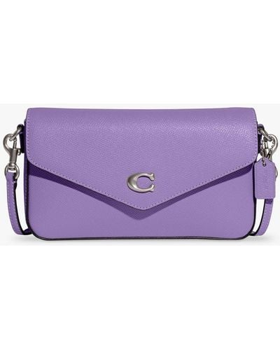 COACH Wyn Leather Cross Body Bag - Purple