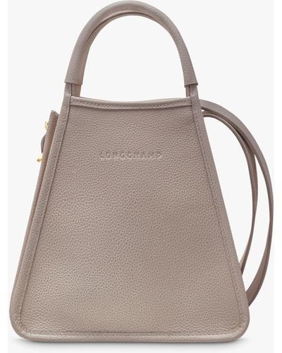 Longchamp Le Foulonné Small Trapeze Shoulder Bag - Grey