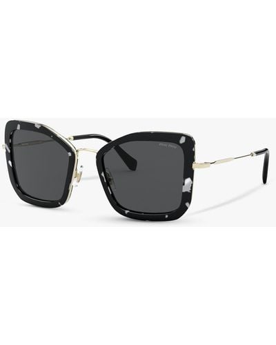 Miu Miu Mu 55vs Irregular Sunglasses - Grey