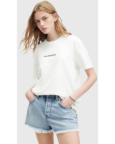 AllSaints Tour Boyfriend Organic Cotton Oversized T-shirt - White