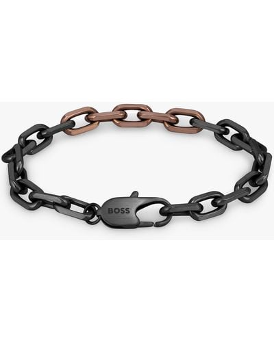 BOSS Boss Chain Two Tone Chain Bracelet - Multicolour