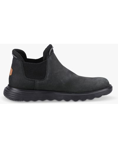 Hey Dude Branson Leather Chelsea Boots - Black
