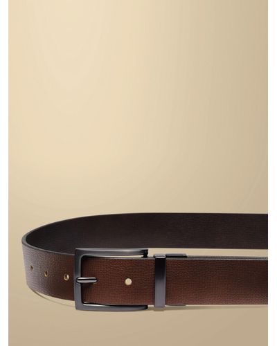 Charles Tyrwhitt Leather Reversible Belt - Brown